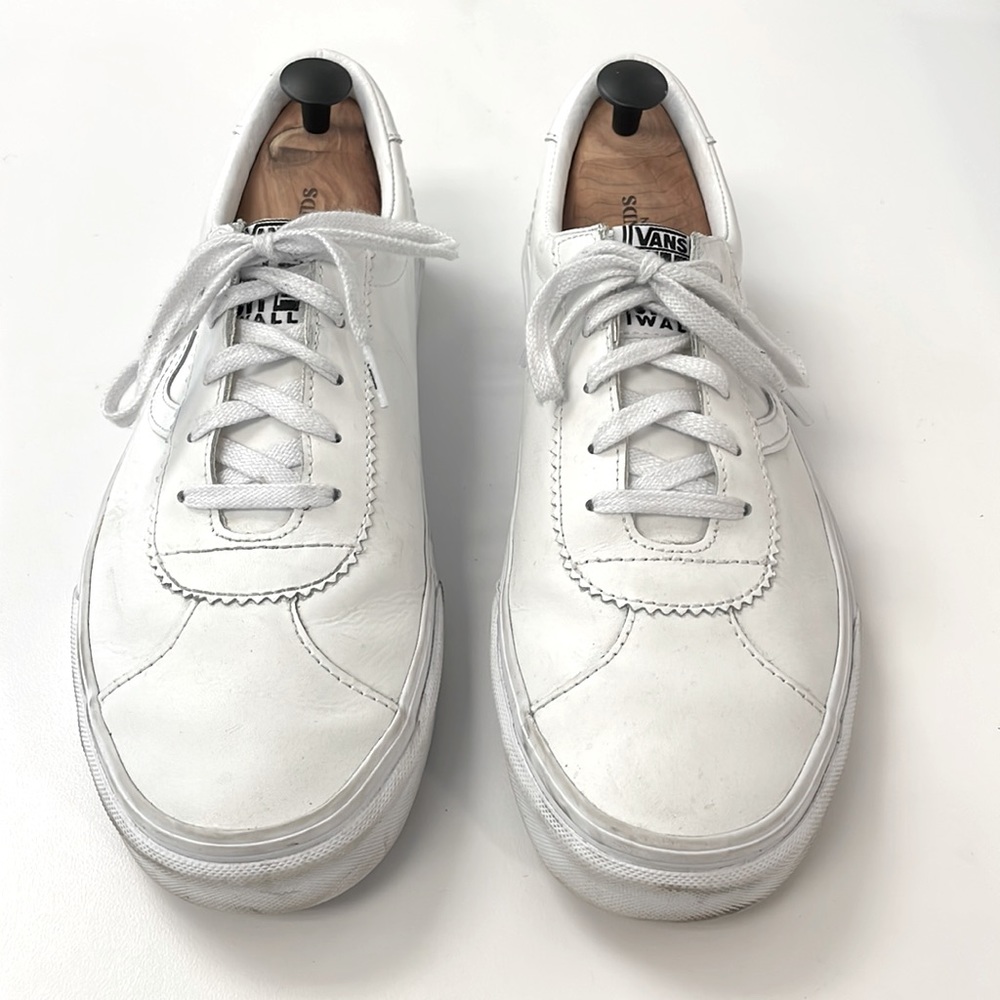 Vans all leather skate shoes. White. Size 10.5